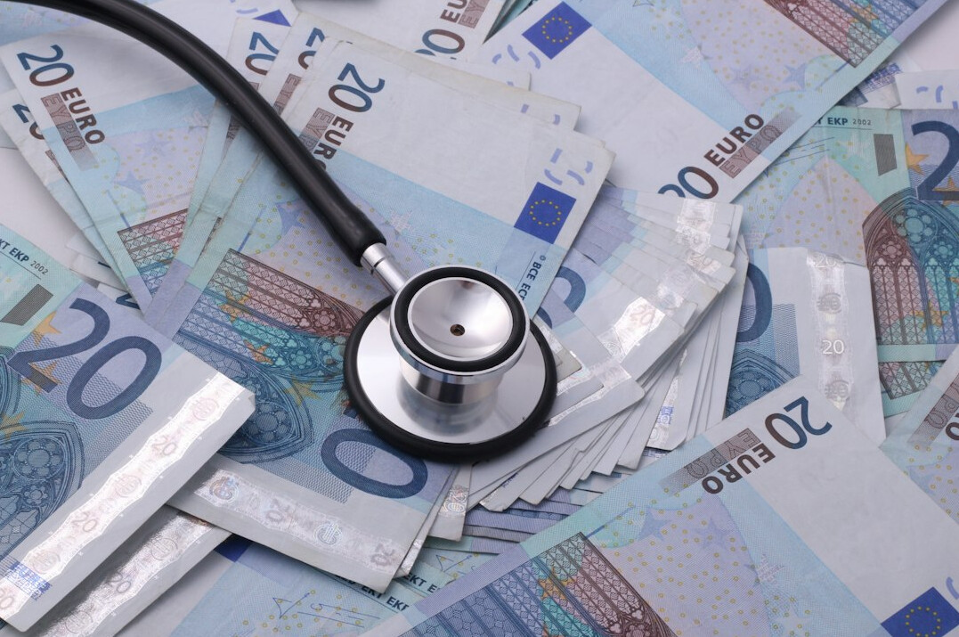 Medical invoice and stethoscope on a desk