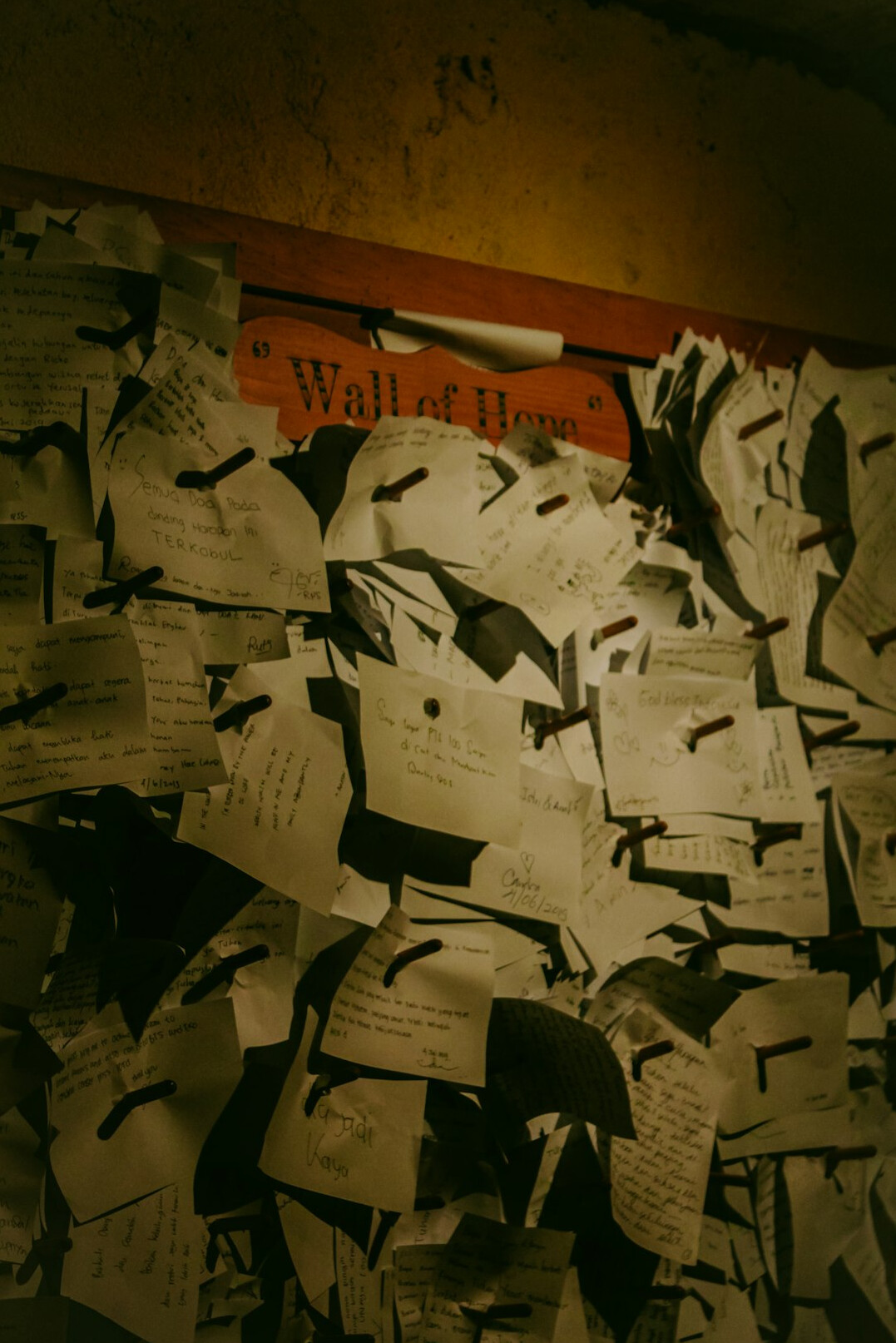 Wall covered with pinned documents and investigation notes