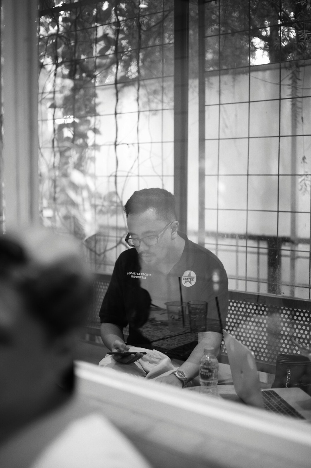 Journalist interviewing a resident with a notebook